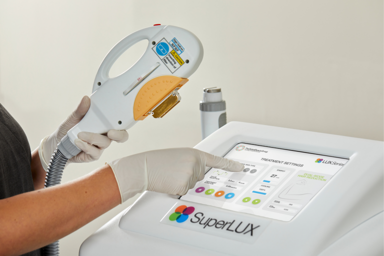 Professional IPL machine being operated by a clinician